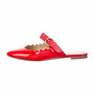 Chloe Lauren Red Patent Leather Mule